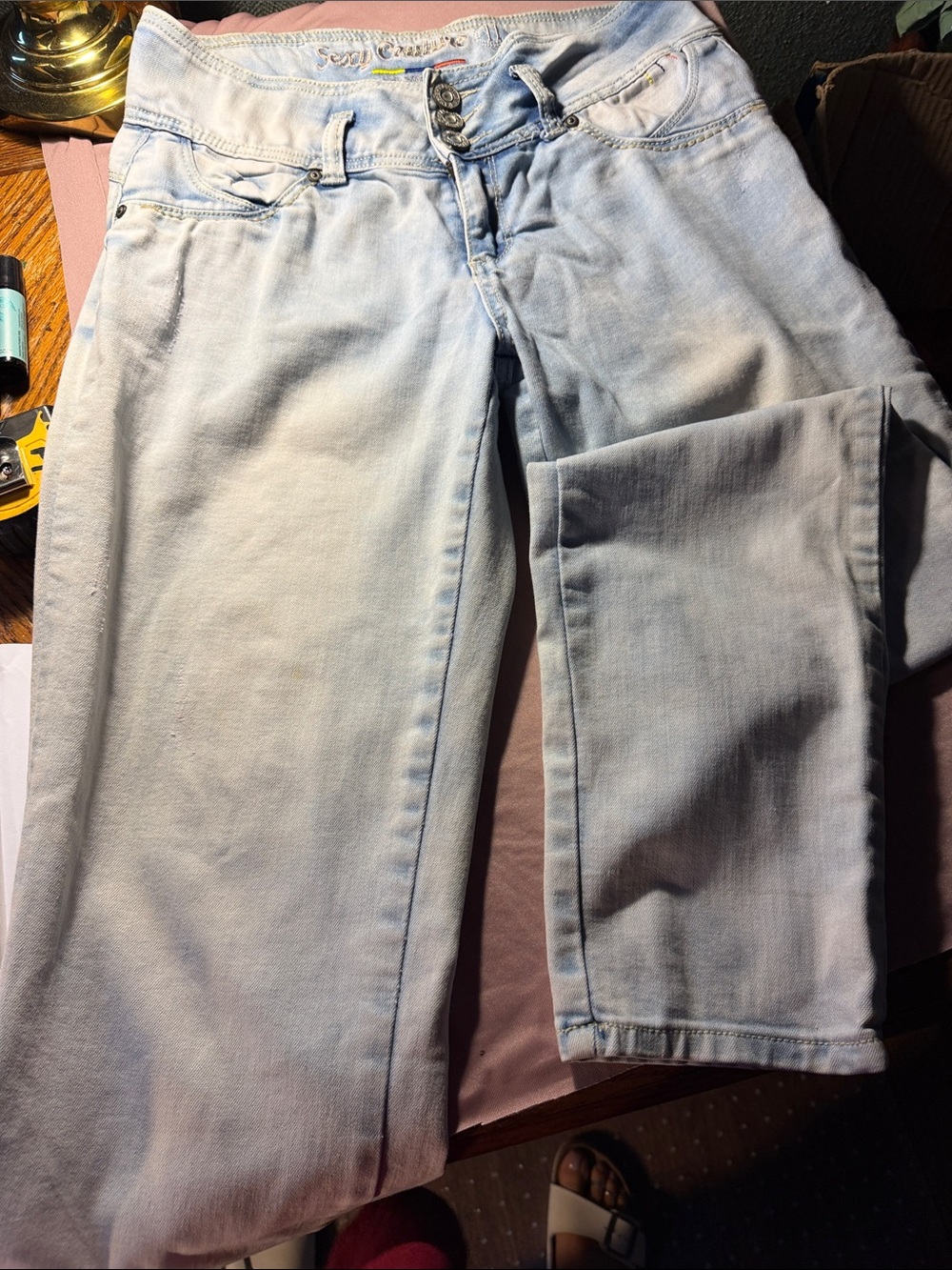Vintage-Sexy Couture-Light Wash Denim Jeans - Faded Blue